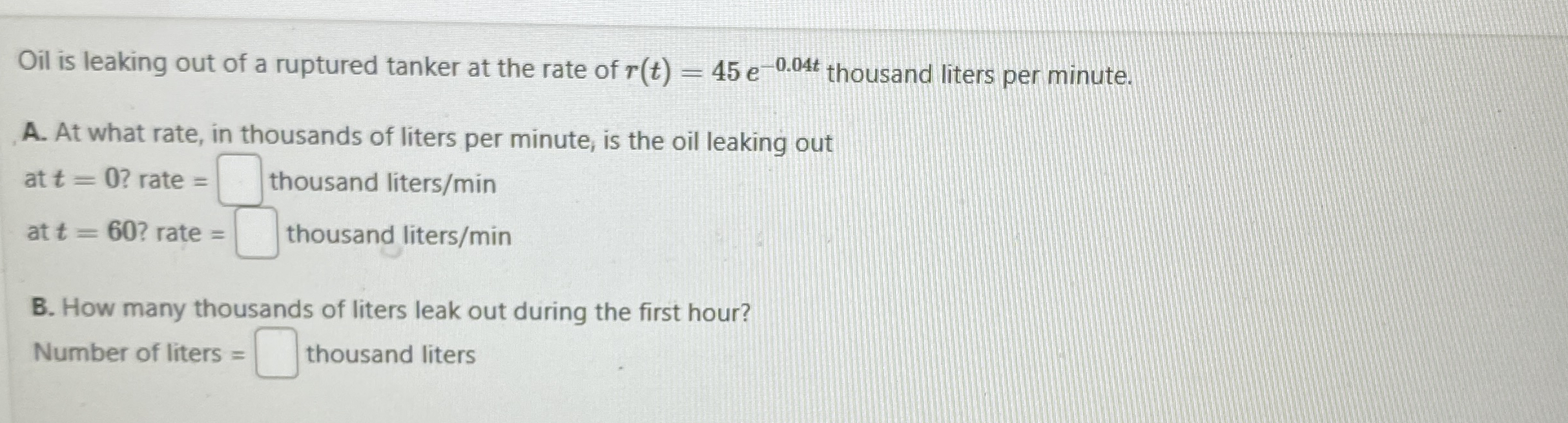 Oil is leaking out of a ruptured tanker at the