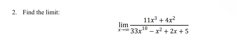 Find the limit: lim x 1 1 x 3 + 4 x 2 3 3 x 1 0 -