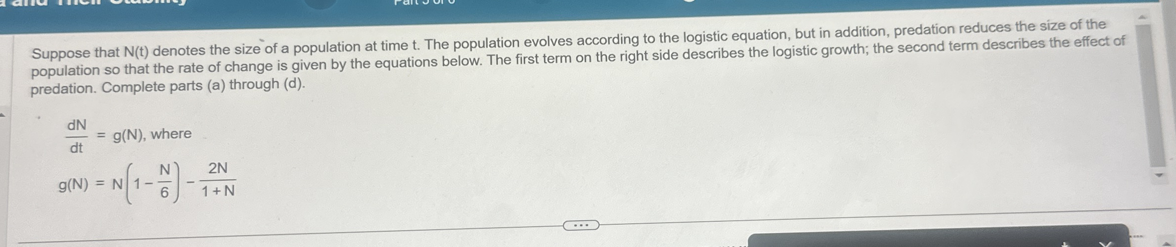 Suppose that N ( t ) denotes the size of a