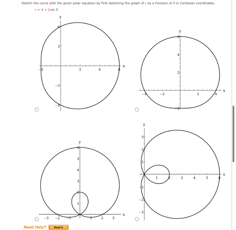 Sketch the curve with the given polar equation by