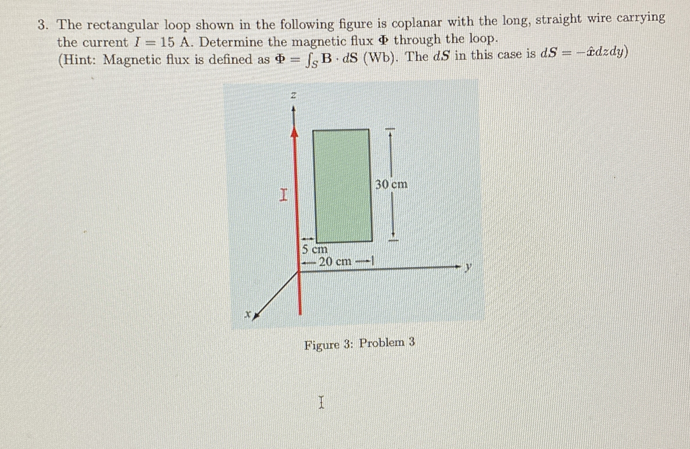 The rectangular loop shown in the following