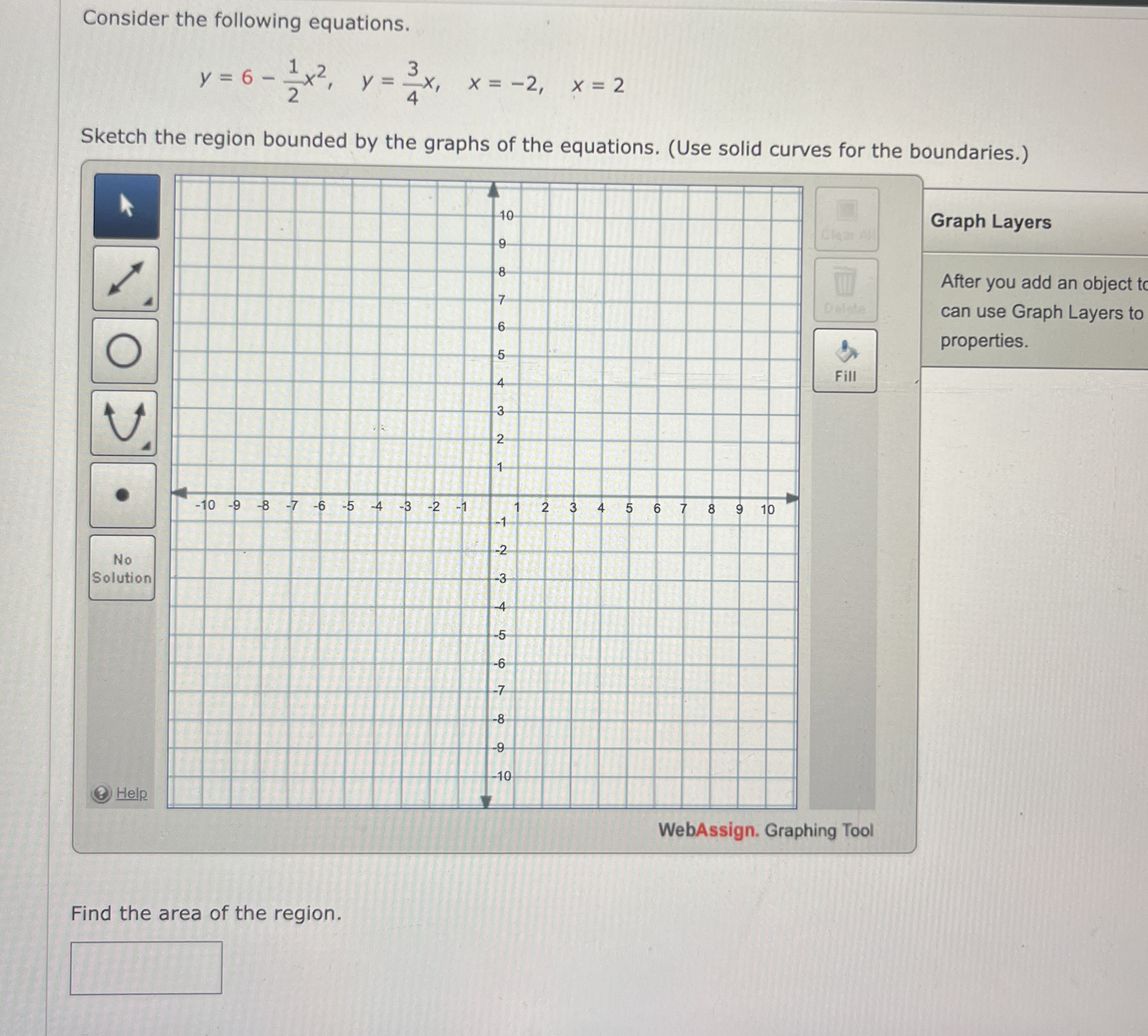 Consider the following equations. y = 6 - 1 2 x 2