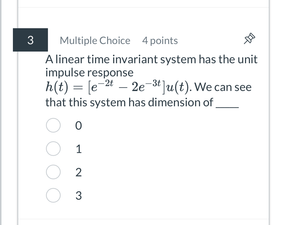 3 Multiple Choice 4 points A linear time