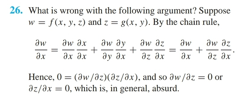 What is wrong with the following argument?