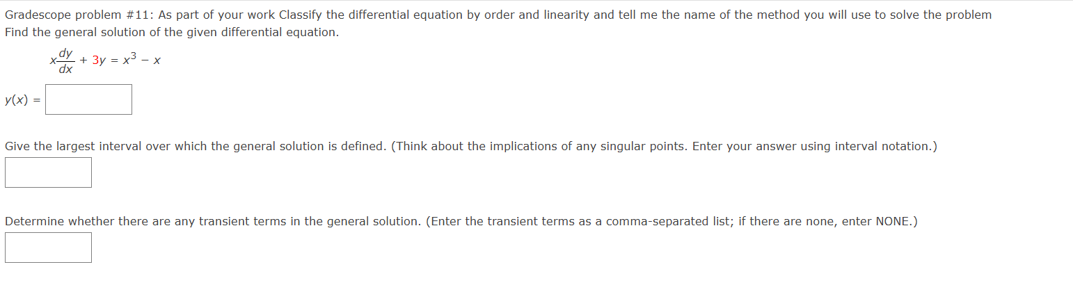 Gradescope problem \ # 1 1 : As part of your work