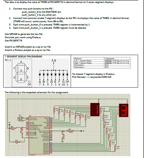 The idea is to display the value of TMR 0 of PIC