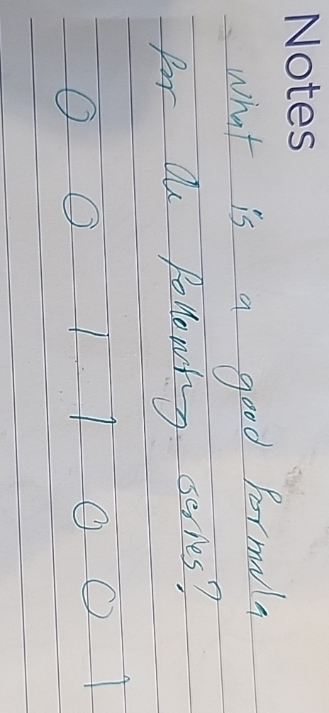 Notes what is a good nth term for the following