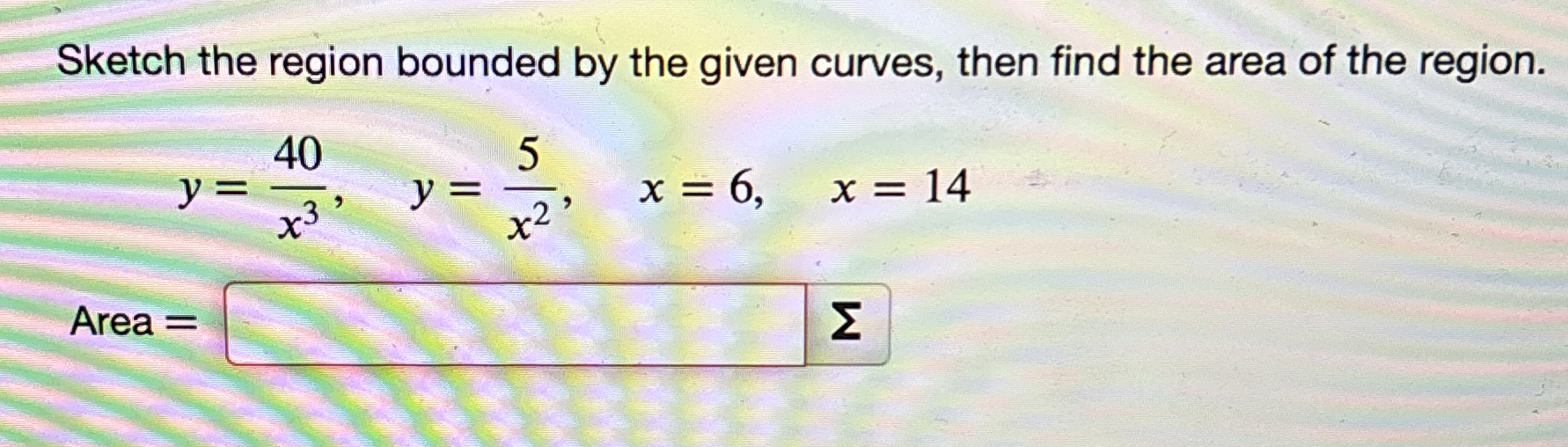 Sketch the region bounded by the given curves,