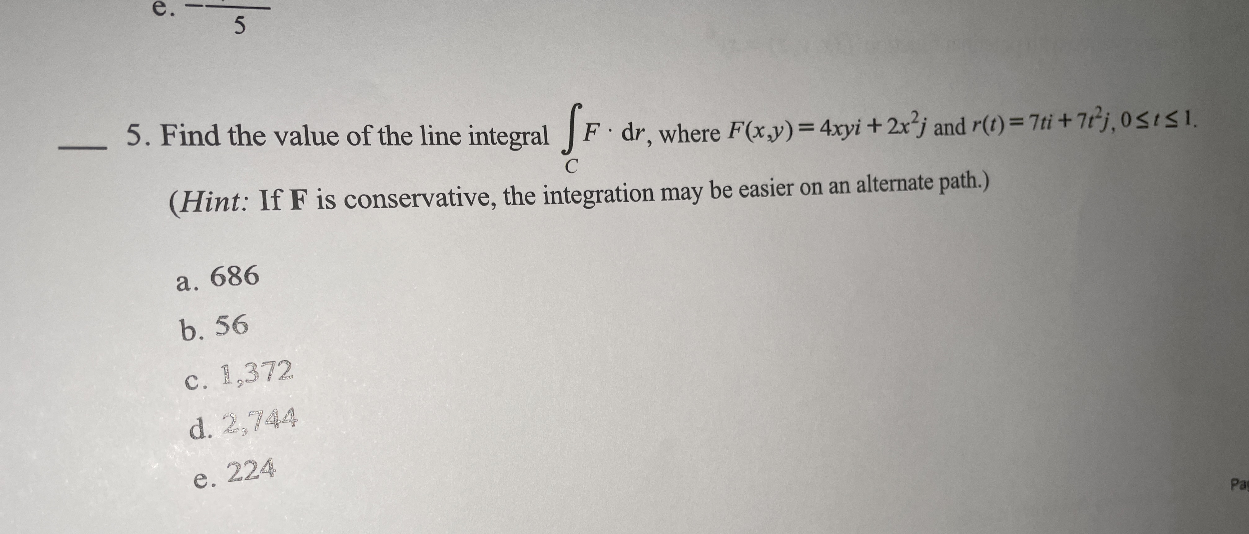 Find the value of the line integral C F * d r ,