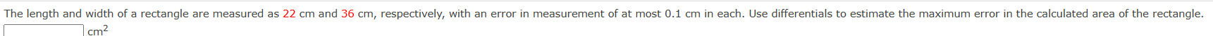 The length and width of a rectangle are measured