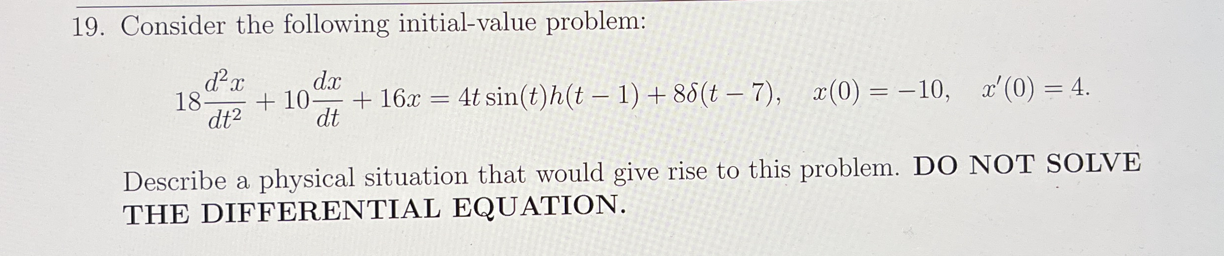 Consider the following initial - value problem: 1