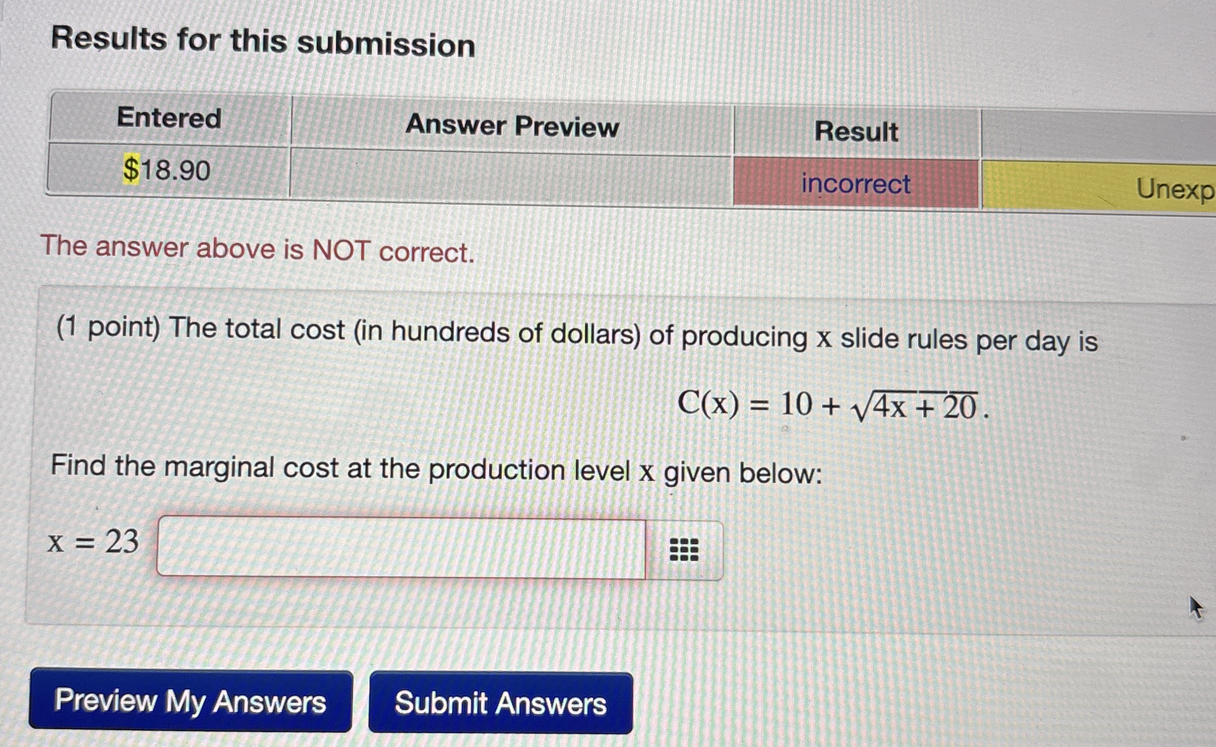 Results for this submission \ table [ [ Entered ,