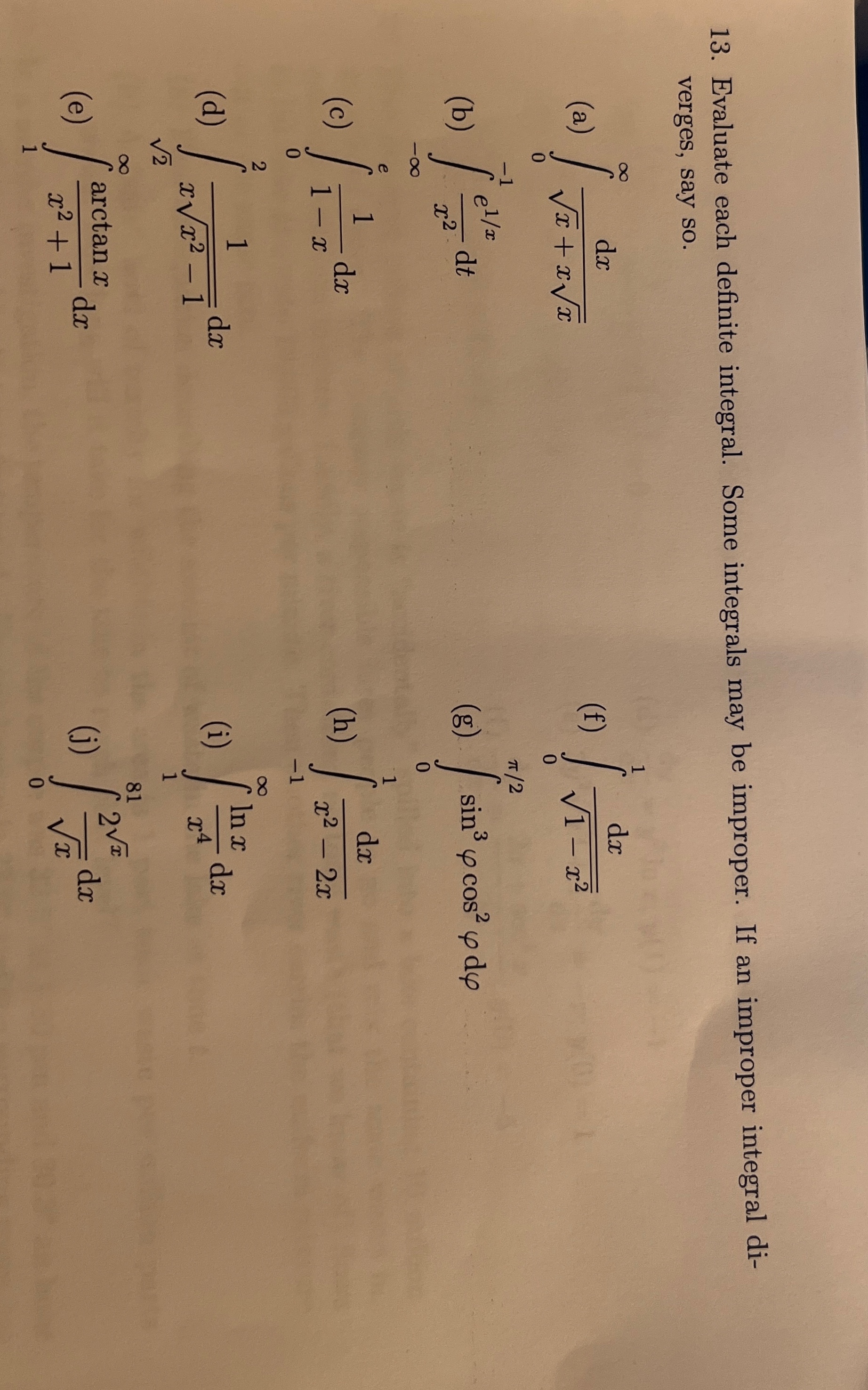 Evaluate each definite integral. Some integrals