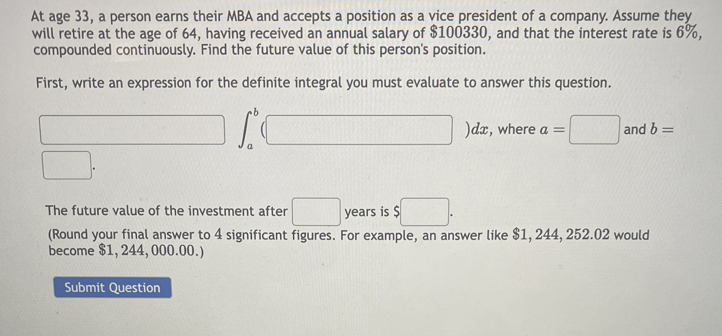 At age 3 3 , a person earns their MBA and accepts