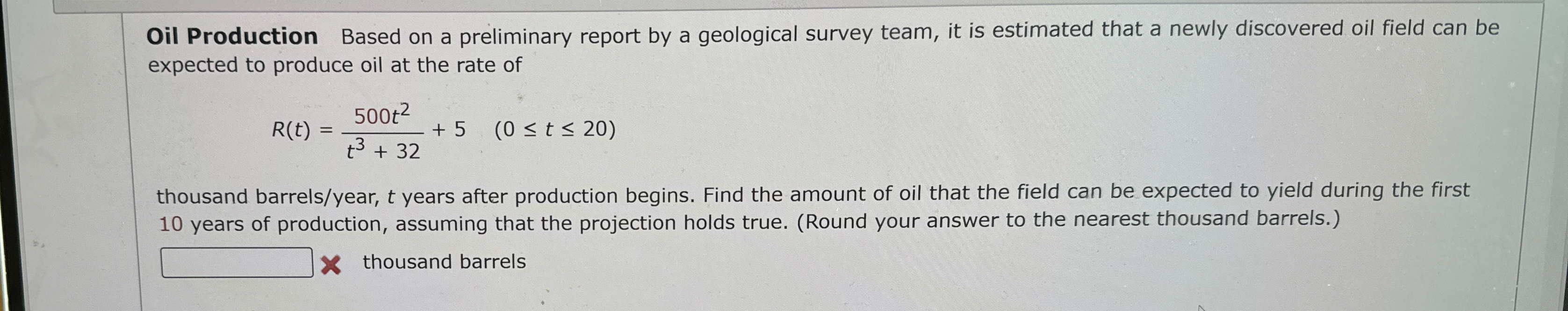 Oil Production Based on a preliminary report by a