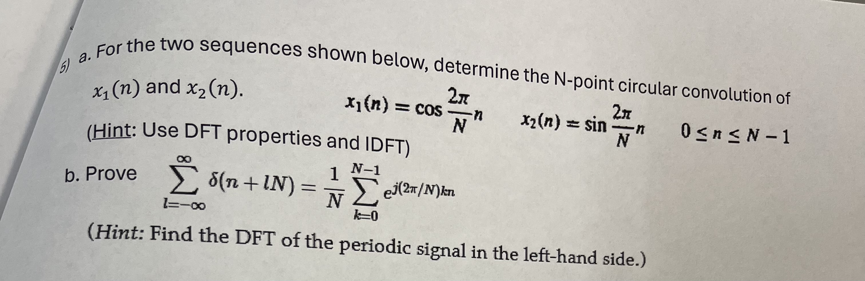 a . For the two sequences shown below, determine