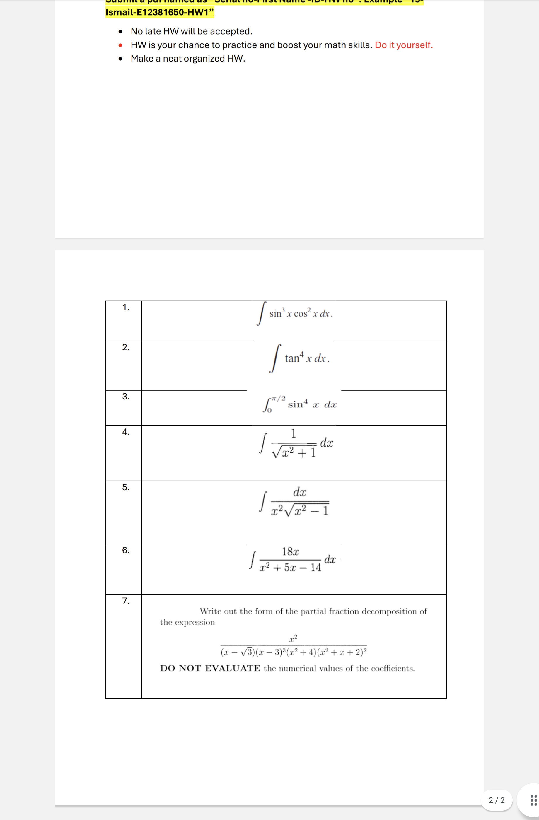 Ismail - E 1 2 3 8 1 6 5 0 - HW 1 " - No late HW