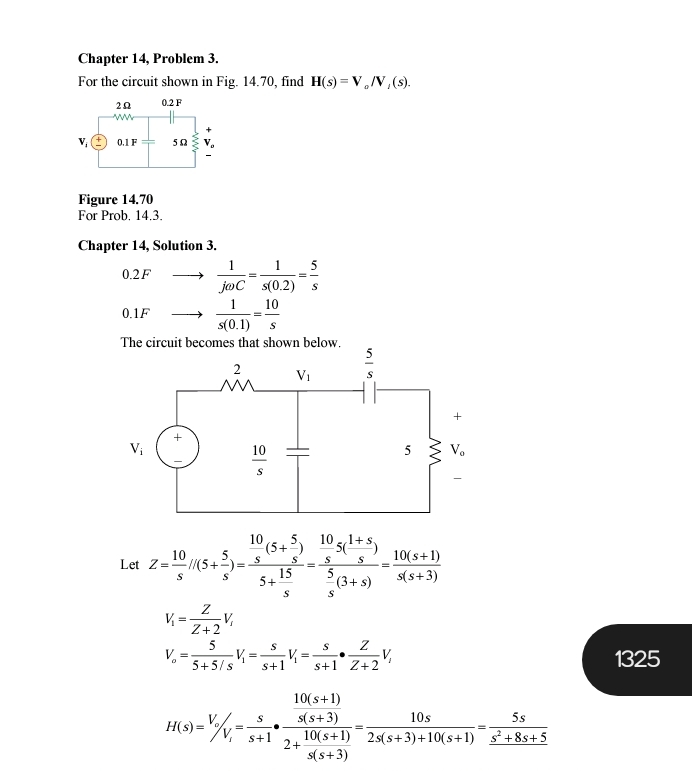 Chapter 1 4 , Problem 3 . For the circuit shown