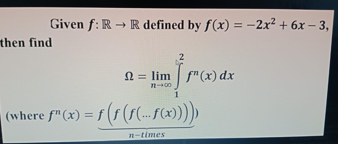 Given f : R R defined by f ( x ) = - 2 x 2 + 6 x