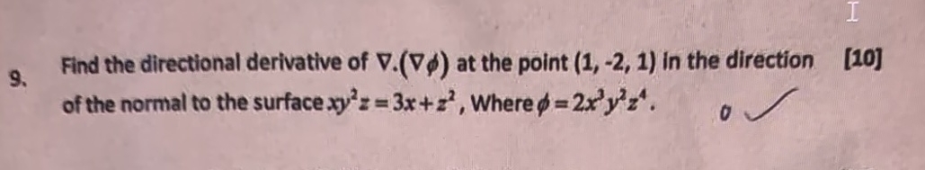 Find the directional derivative of grad. ( g r a