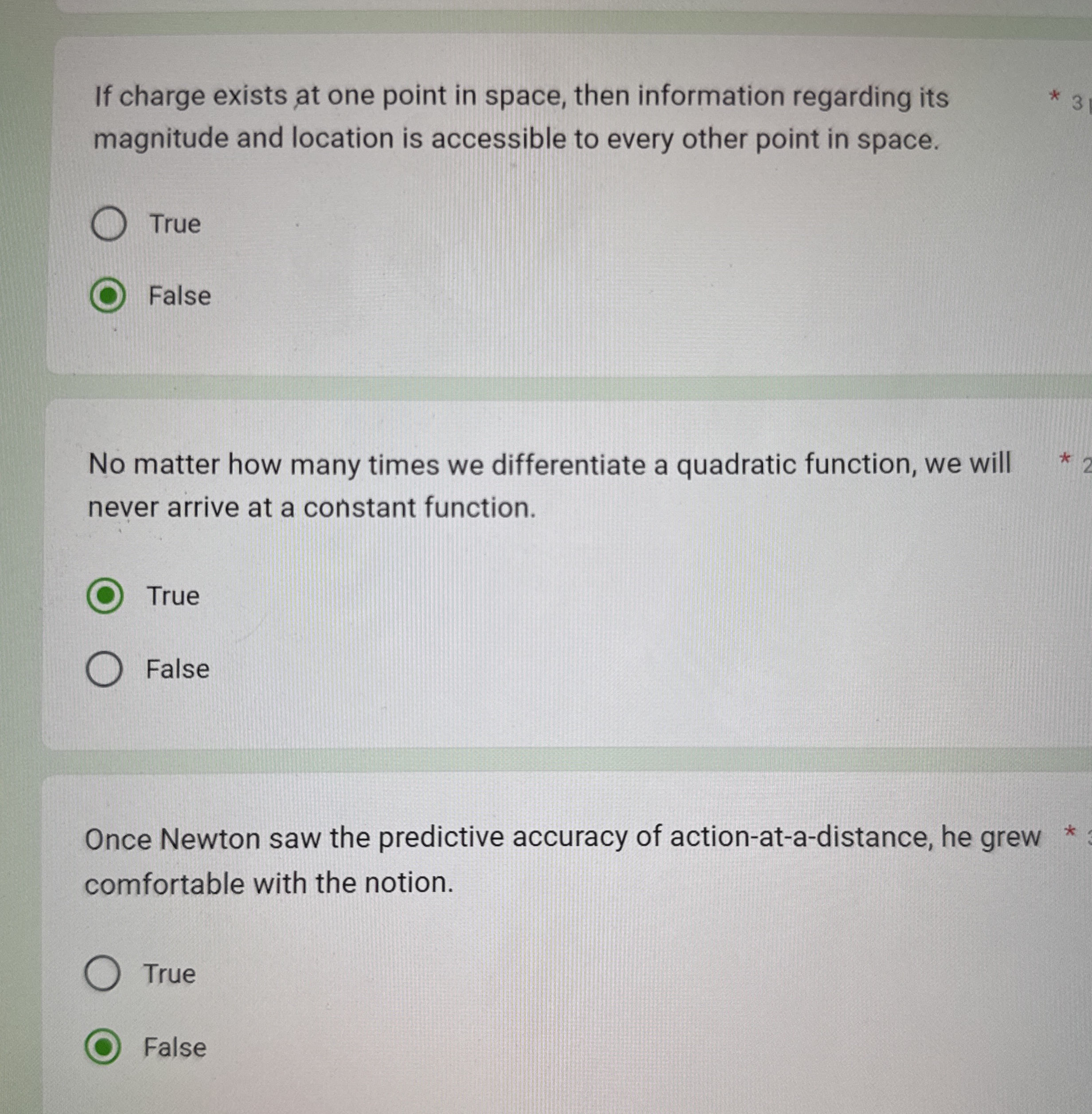 If charge exists at one point in space, then