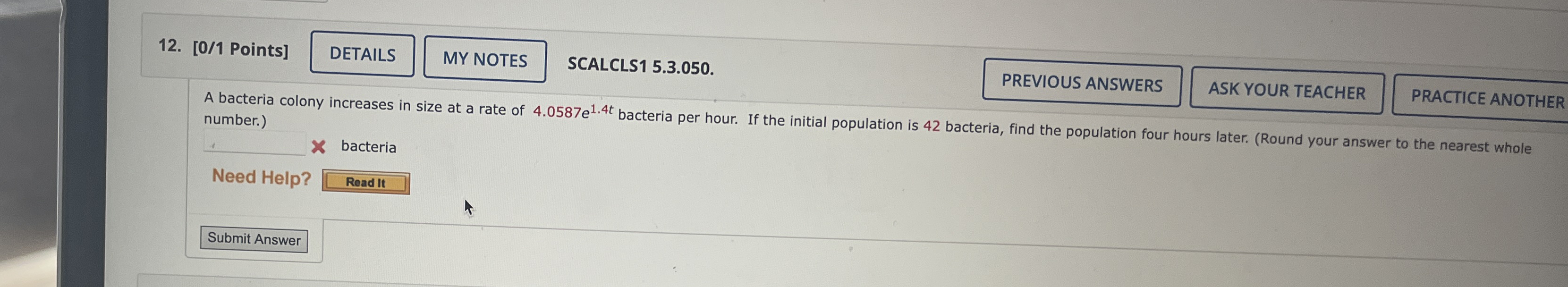 [ 0 / 1 Points ] SCALCLS 1 5 . 3 . 0 5 0 . A