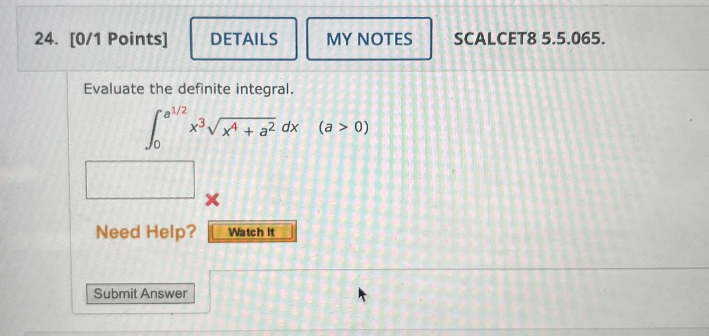[ 0 / 1 Points ] SCALCET 8 5 . 5 . 0 6 5 .