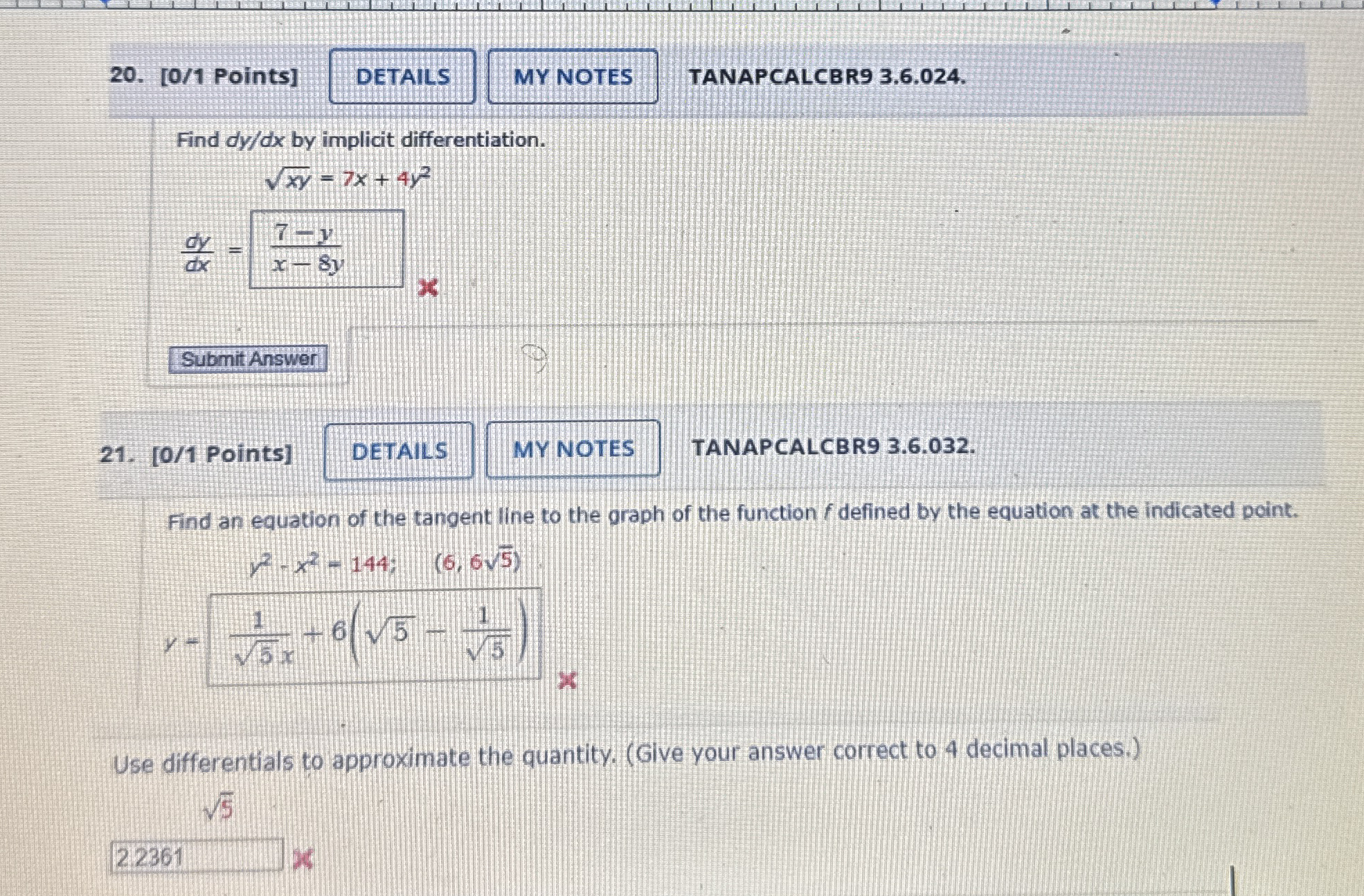 [ 0 / 1 Points ] TANAPCALCBR 9 3 . 6 . 0 2 4 .