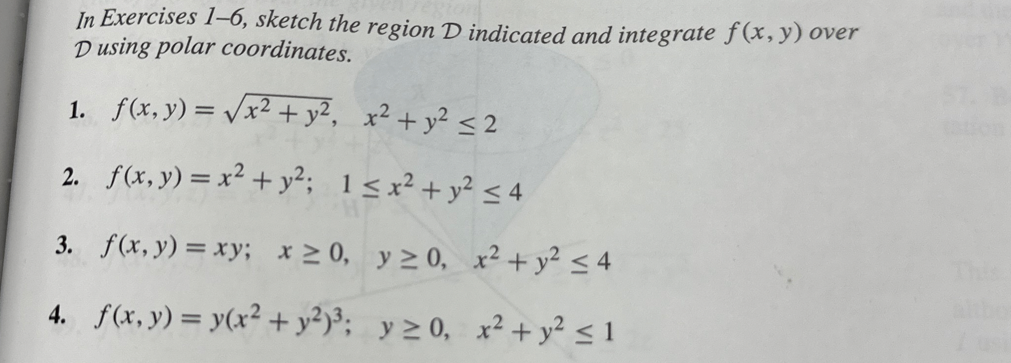 In Exercises 4 , sketch the region D indicated