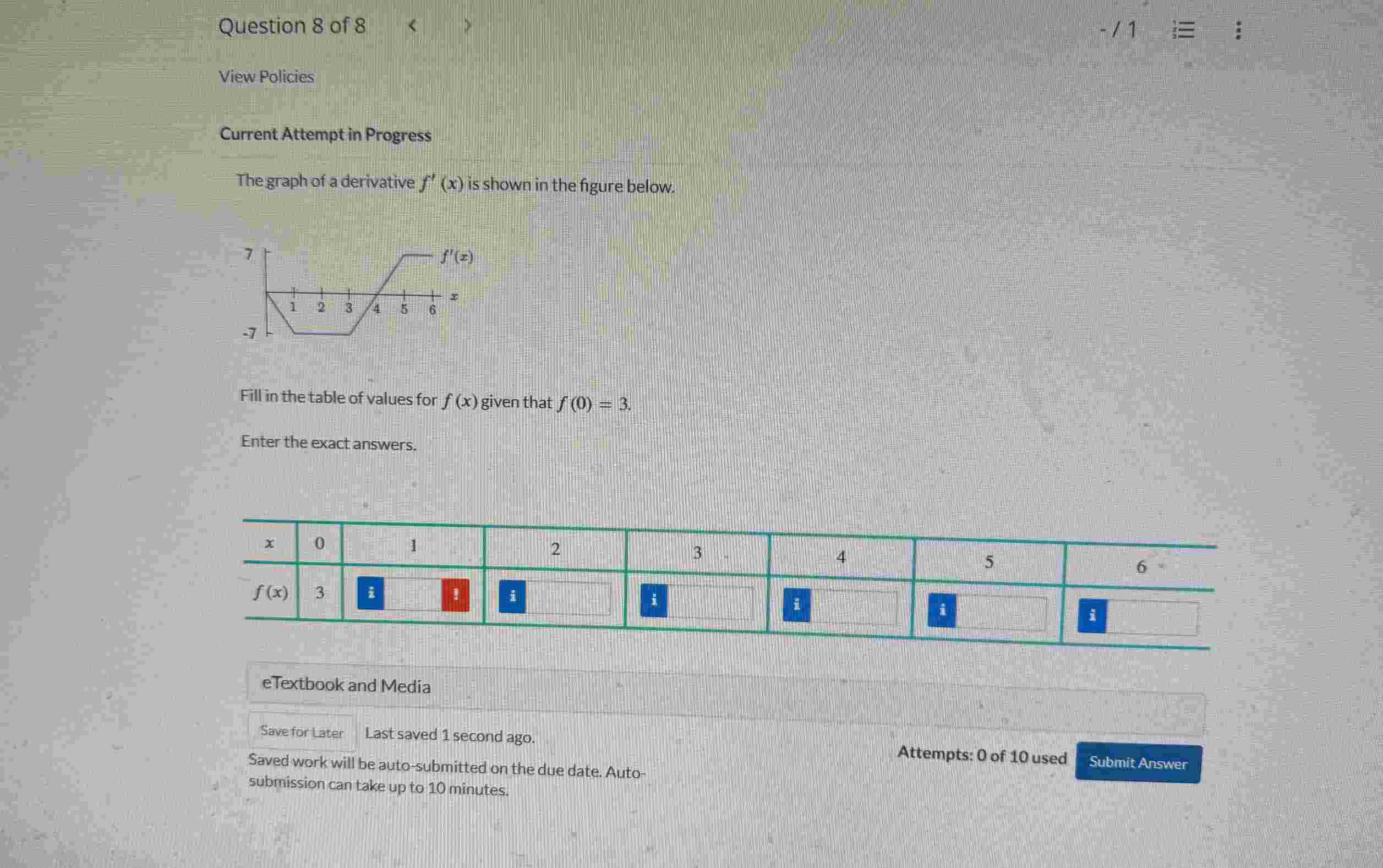 Question 8 of 8 View Policies Current Attempt in