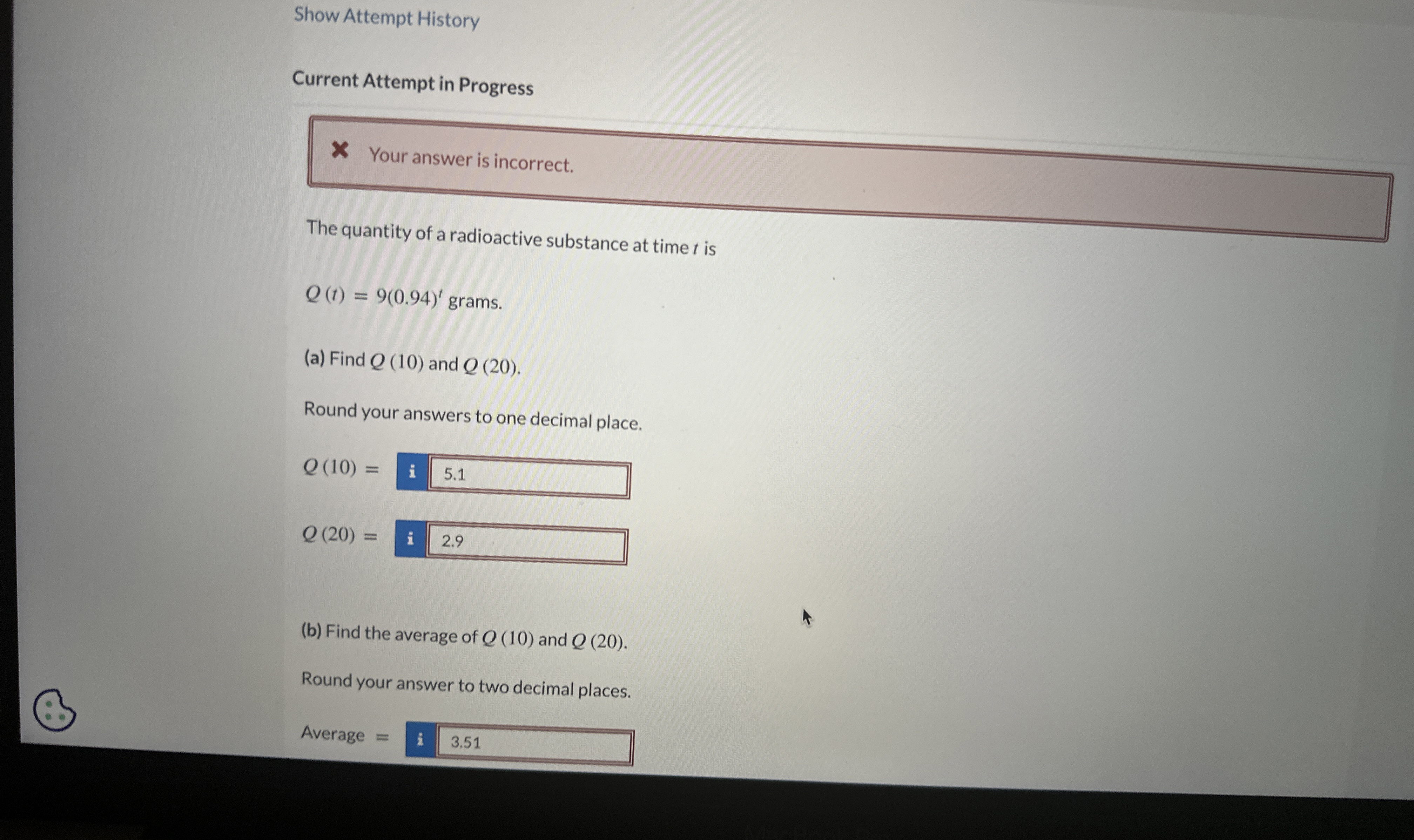 Show Attempt History Current Attempt in Progress
