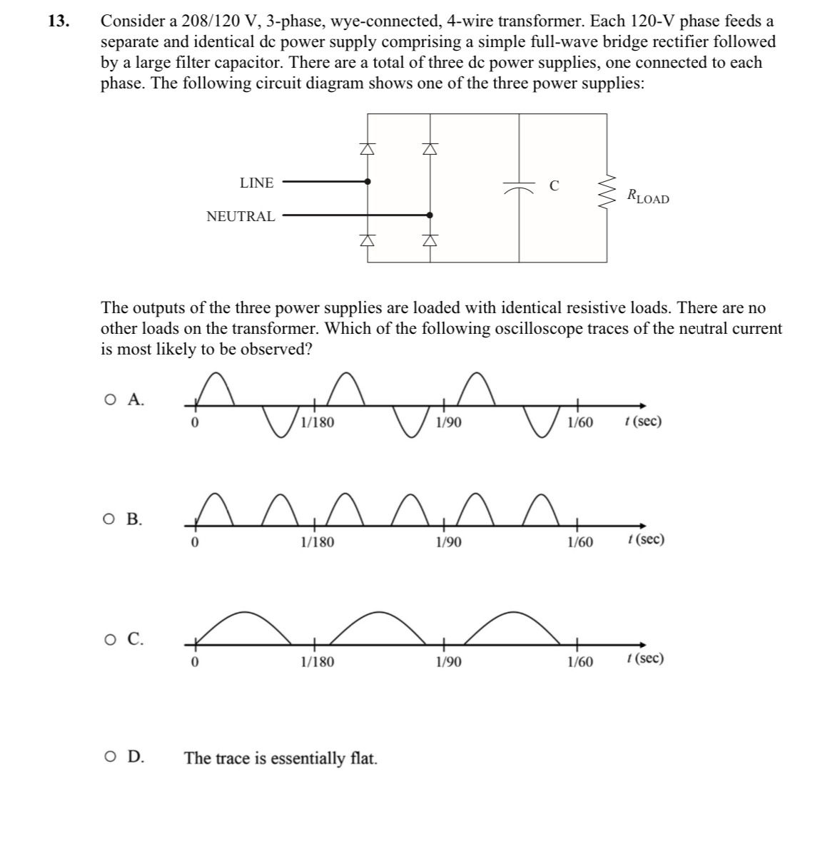 Consider a 2 0 8 1 2 0 V , 3 - phase, wye -