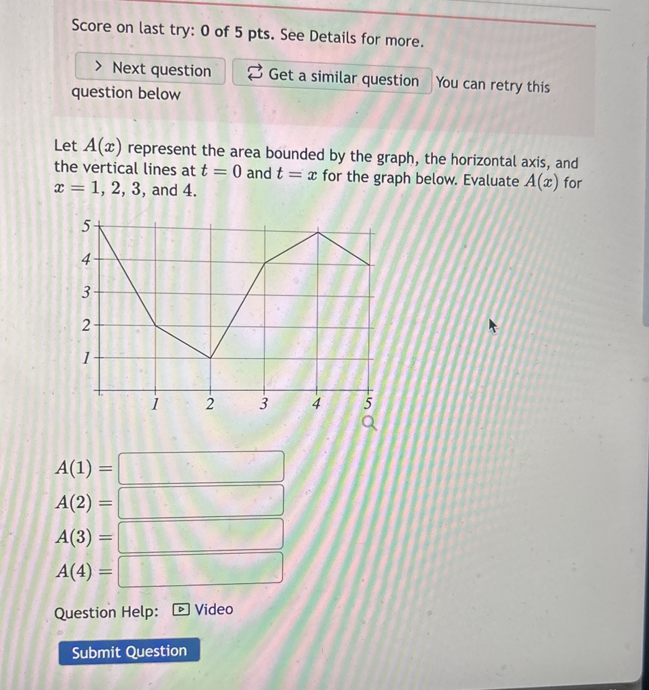 Answer correctly with workScore on last try: 0 of