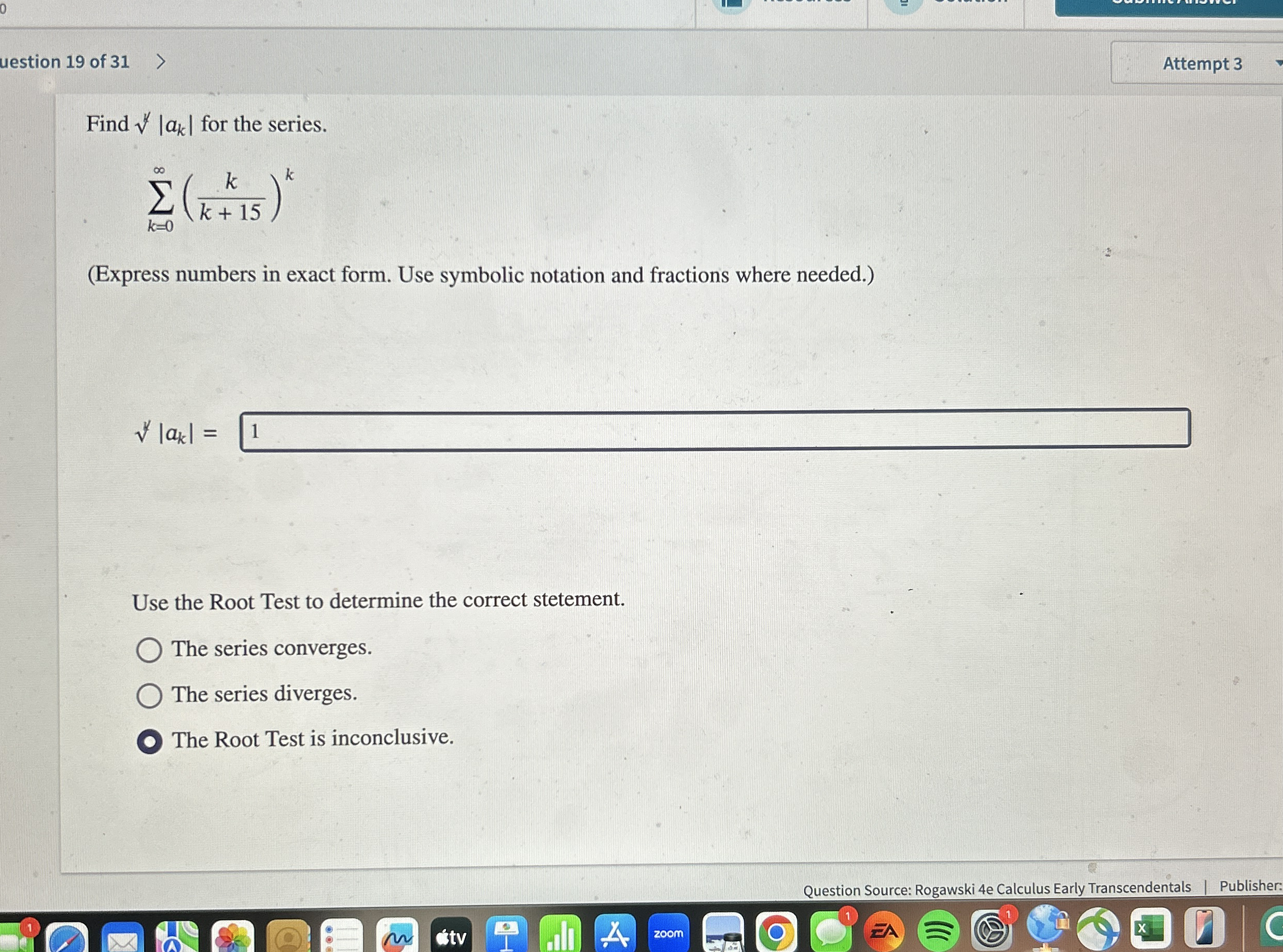 uestion 1 9 of 3 1 Find ? 2 | a k | for the