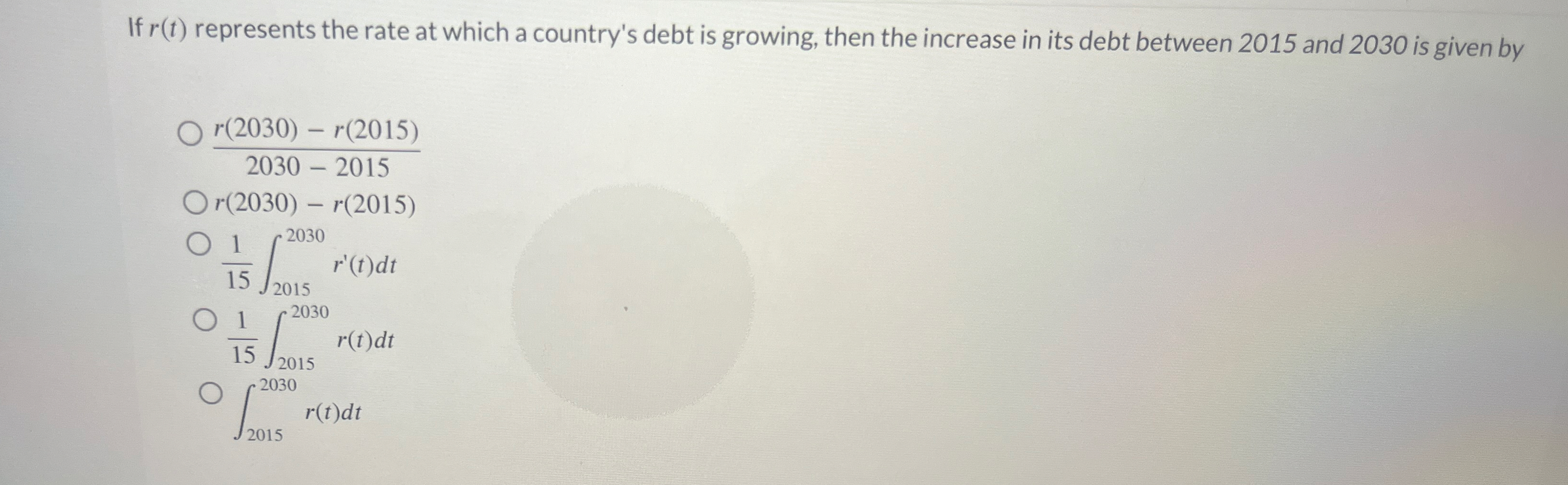 If r ( t ) represents the rate at which a