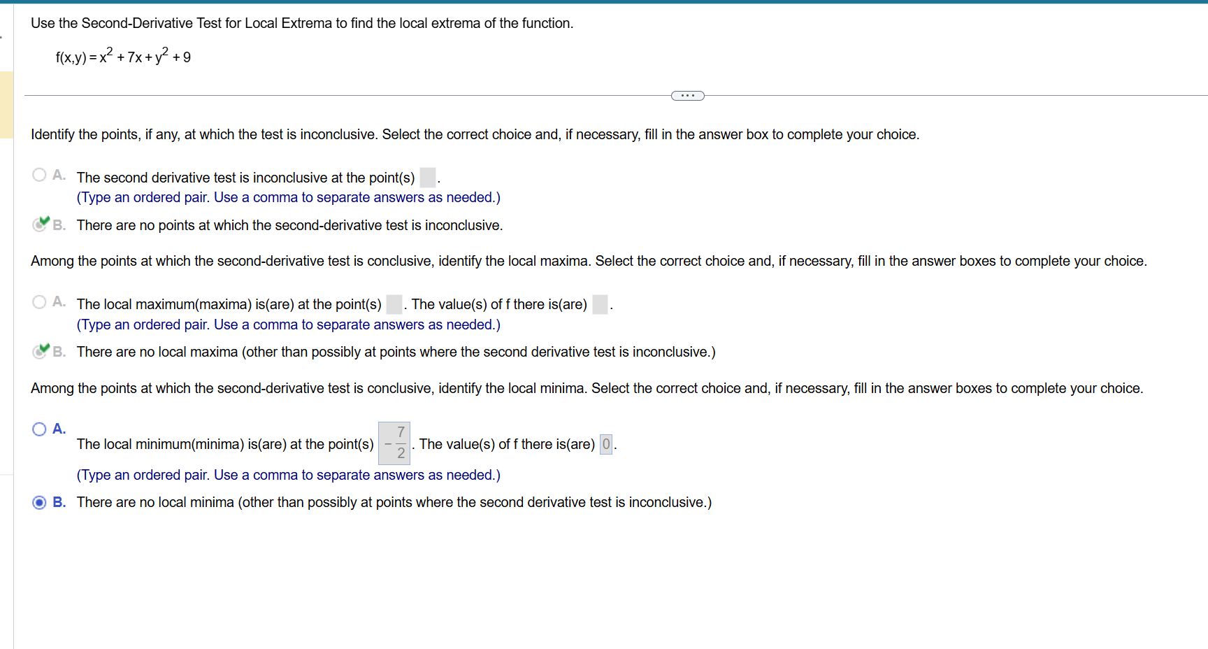 Use the Second - Derivative Test for Local