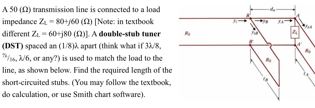 A 5 0 ( ) transmission line is connected to a