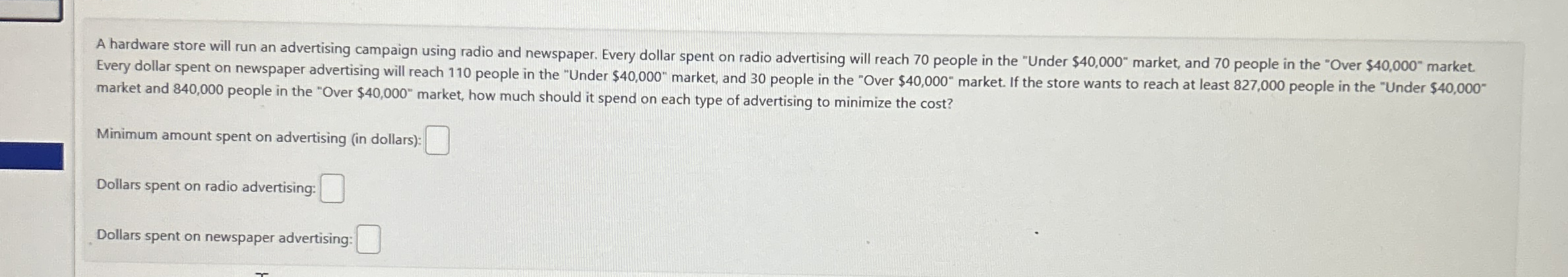 market and 8 4 0 , 0 0 0 people in the "Over $ 4