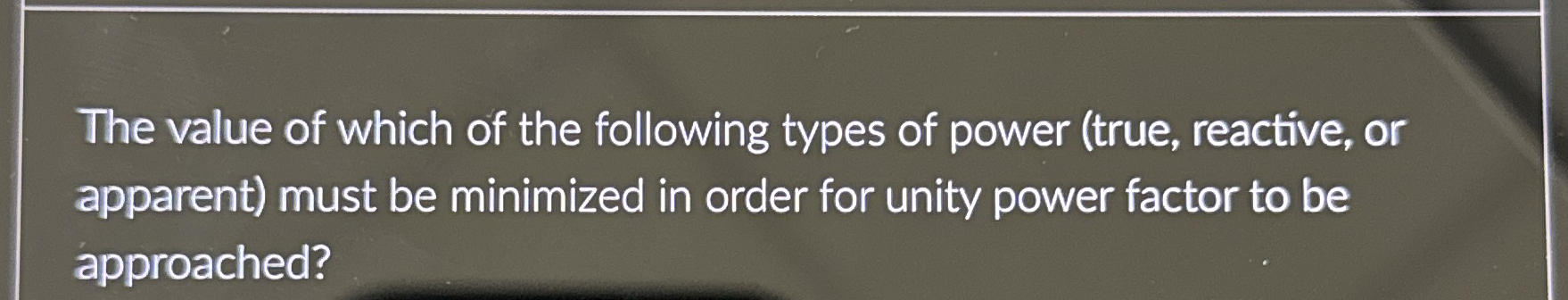 The value of which of the following types of