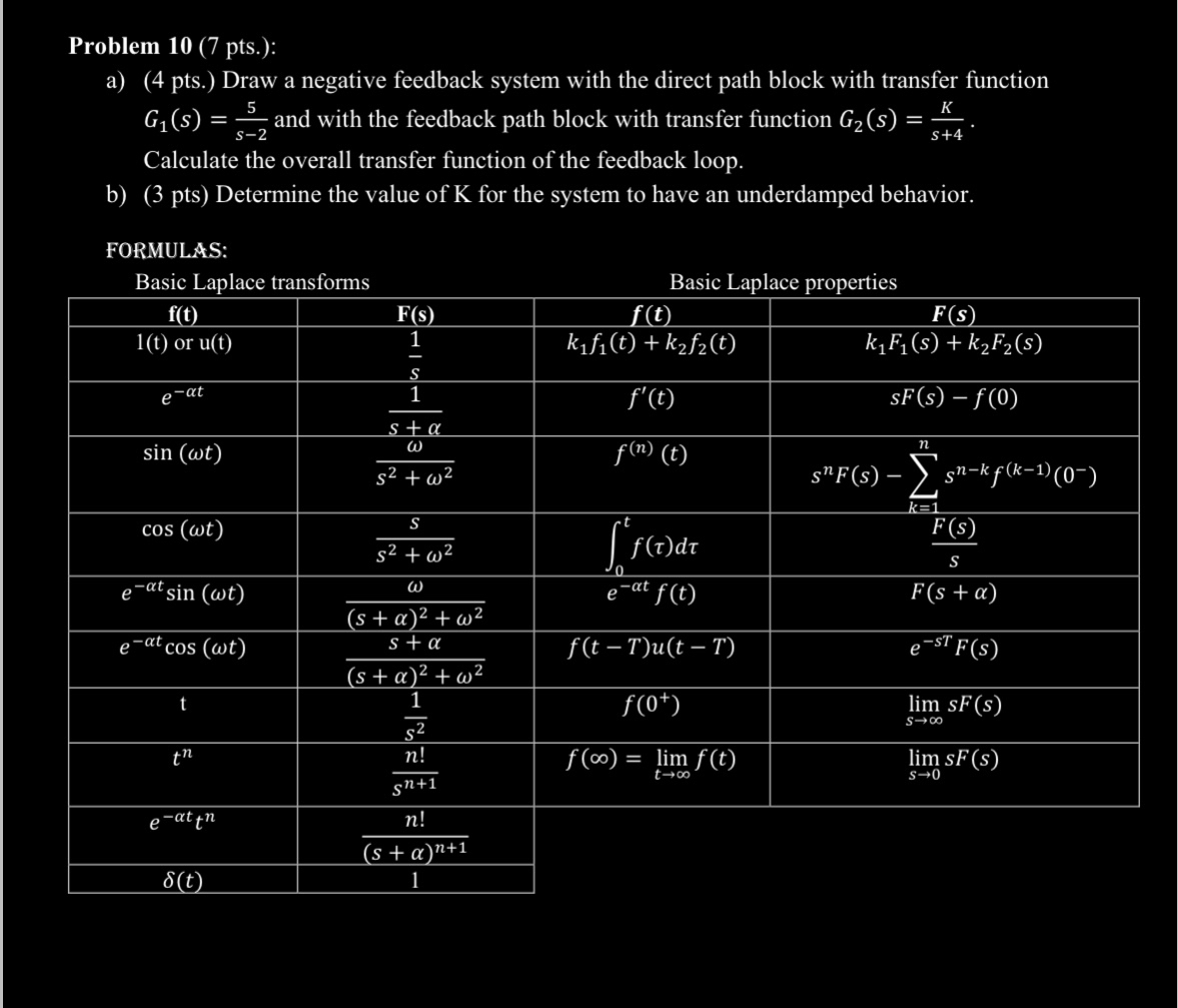 Problem 1 0 ( 7 pts . ) : a ) ( 4 pts . ) Draw a