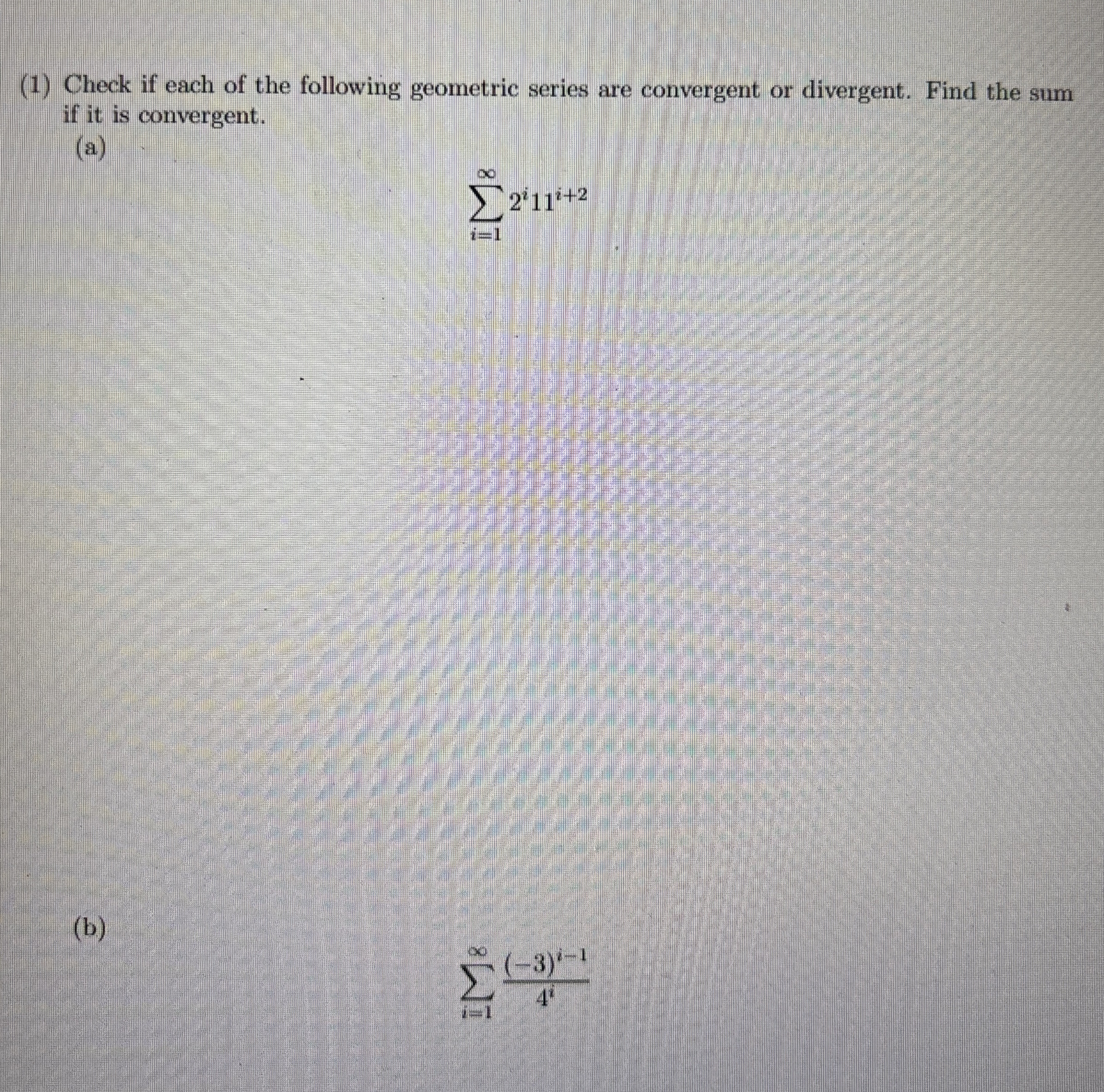 ( 1 ) Check if each of the following geometric
