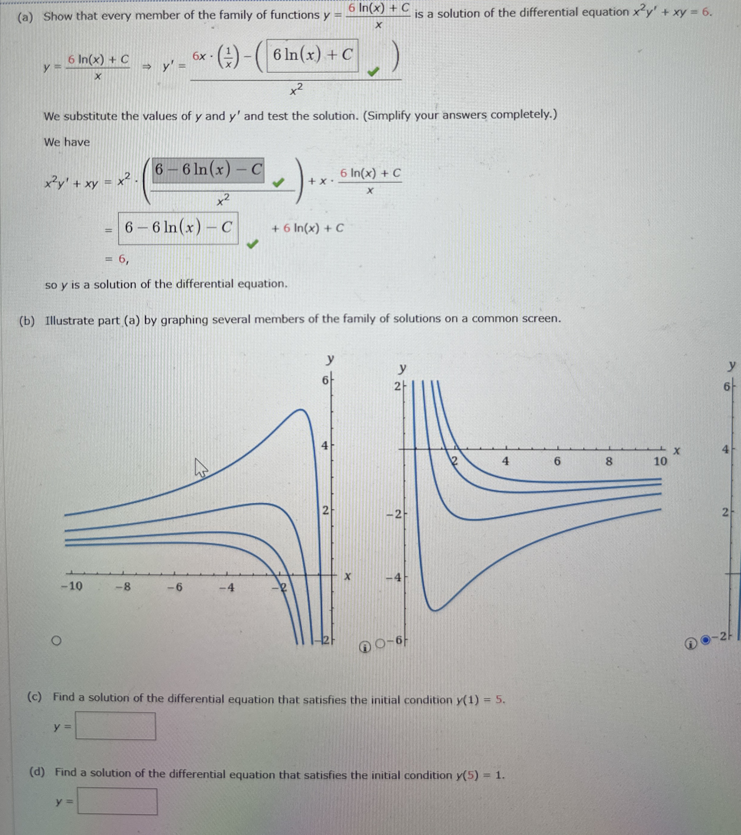 ( a ) Show that every member of the family of