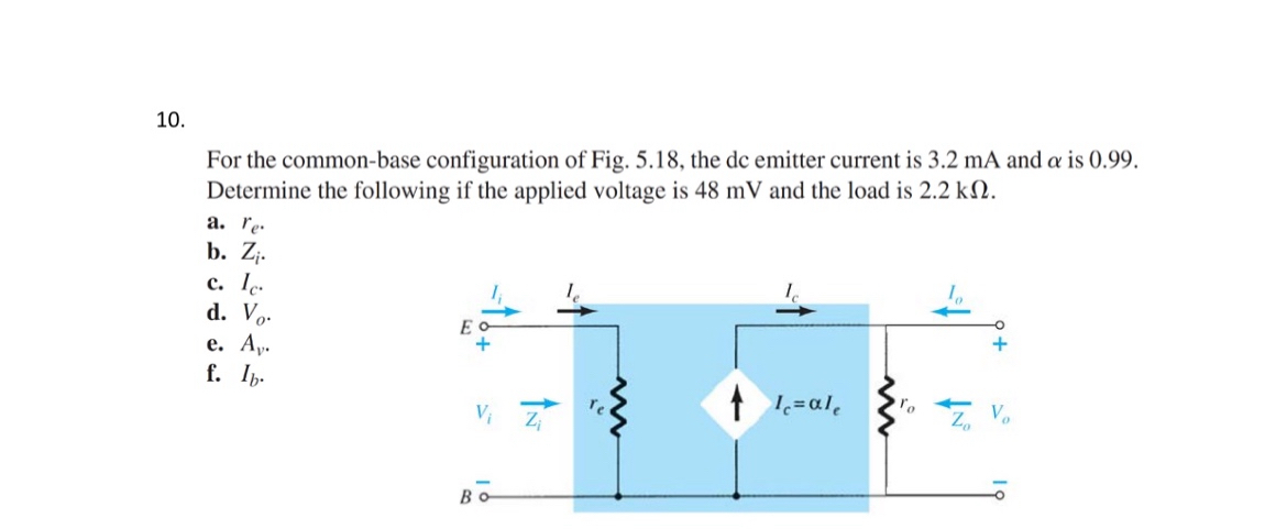 For the common - base configuration of Fig. 5 . 1