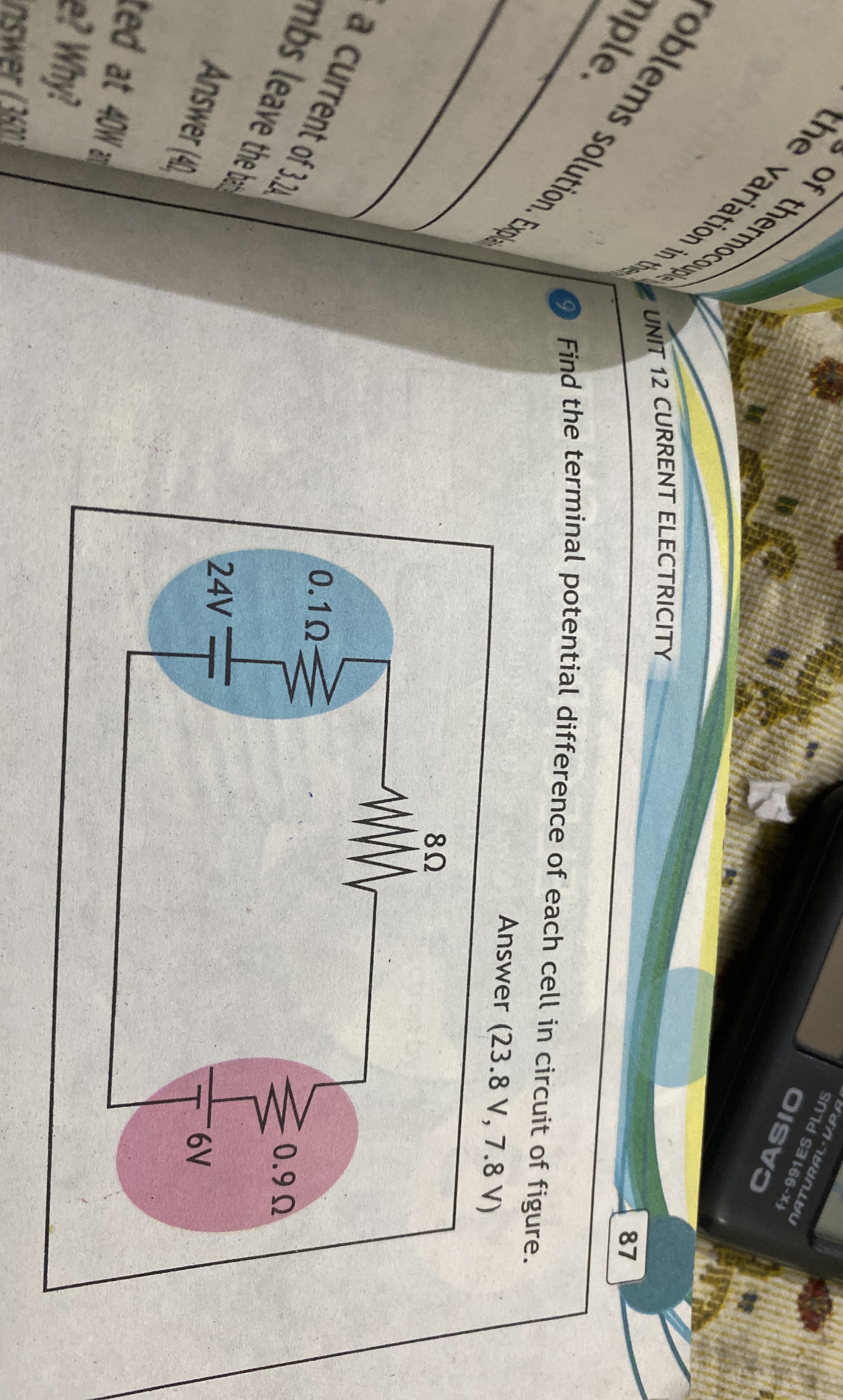 NIT 1 2 CURRENT ELECTRICITY 8 7 9 Find the