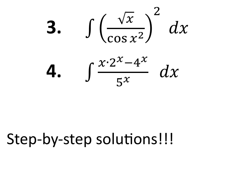 ( x 2 c o s x 2 ) 2 d x x * 2 x - 4 x 5 x d x