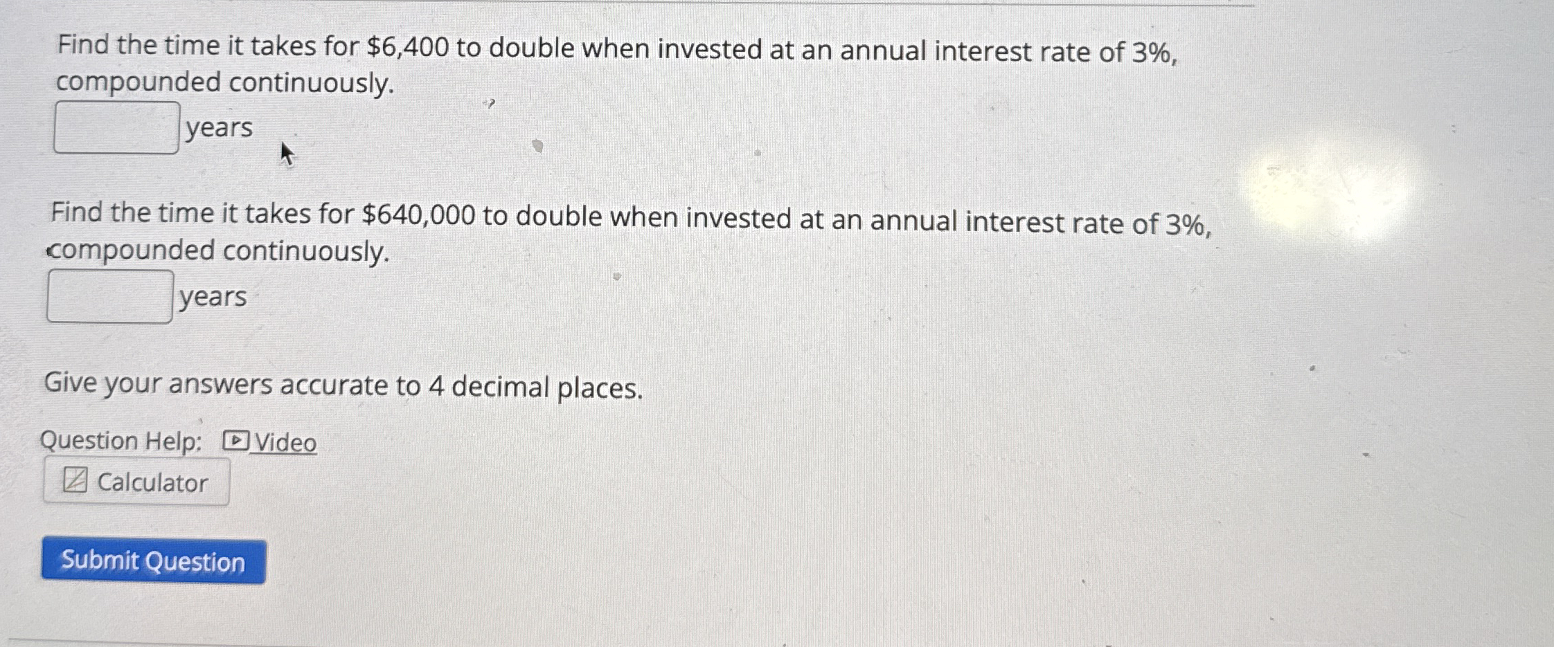 The table below gives the growth in the