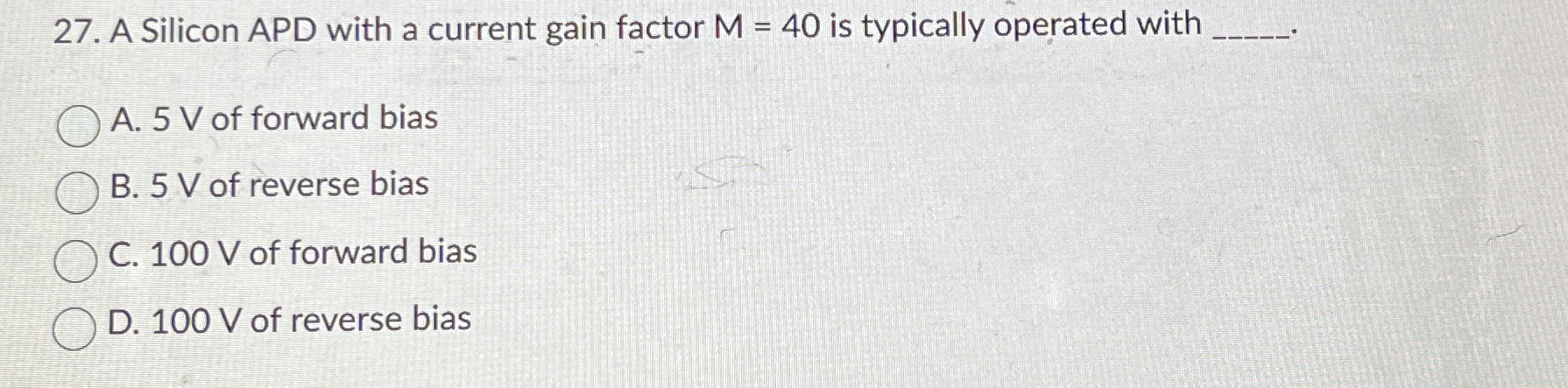 A Silicon APD with a current gain factor M = 4 0