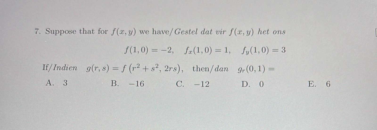 Suppose that for f ( x , y ) we have / Gestel dat
