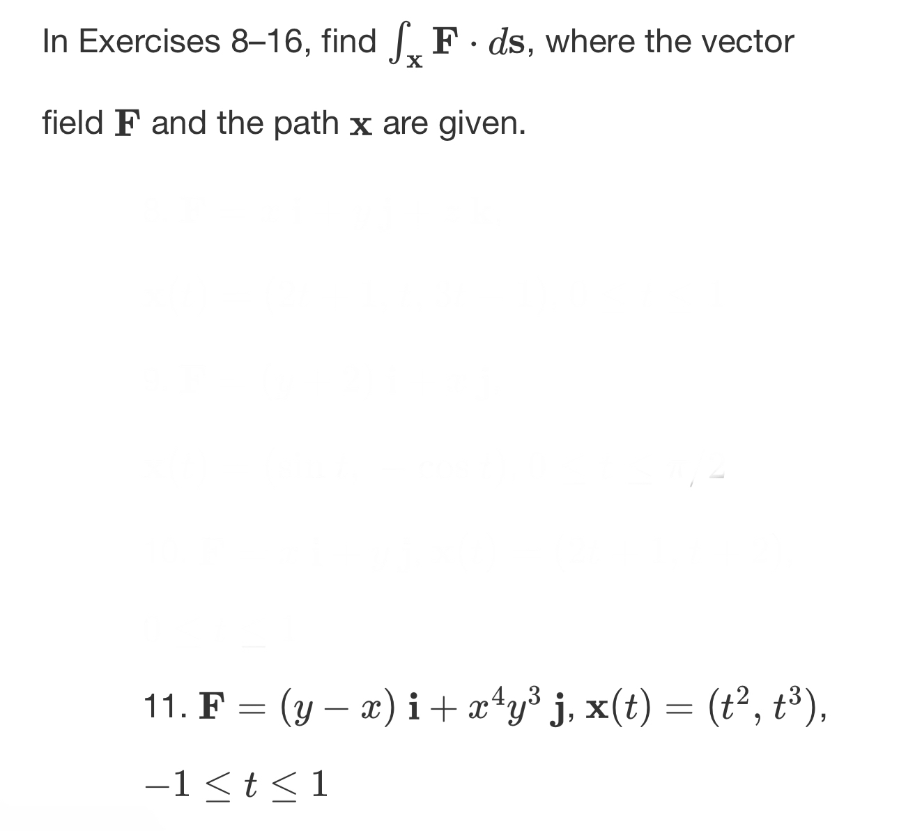Please explain tooIn Exercises 8 - 1 6 , find x F