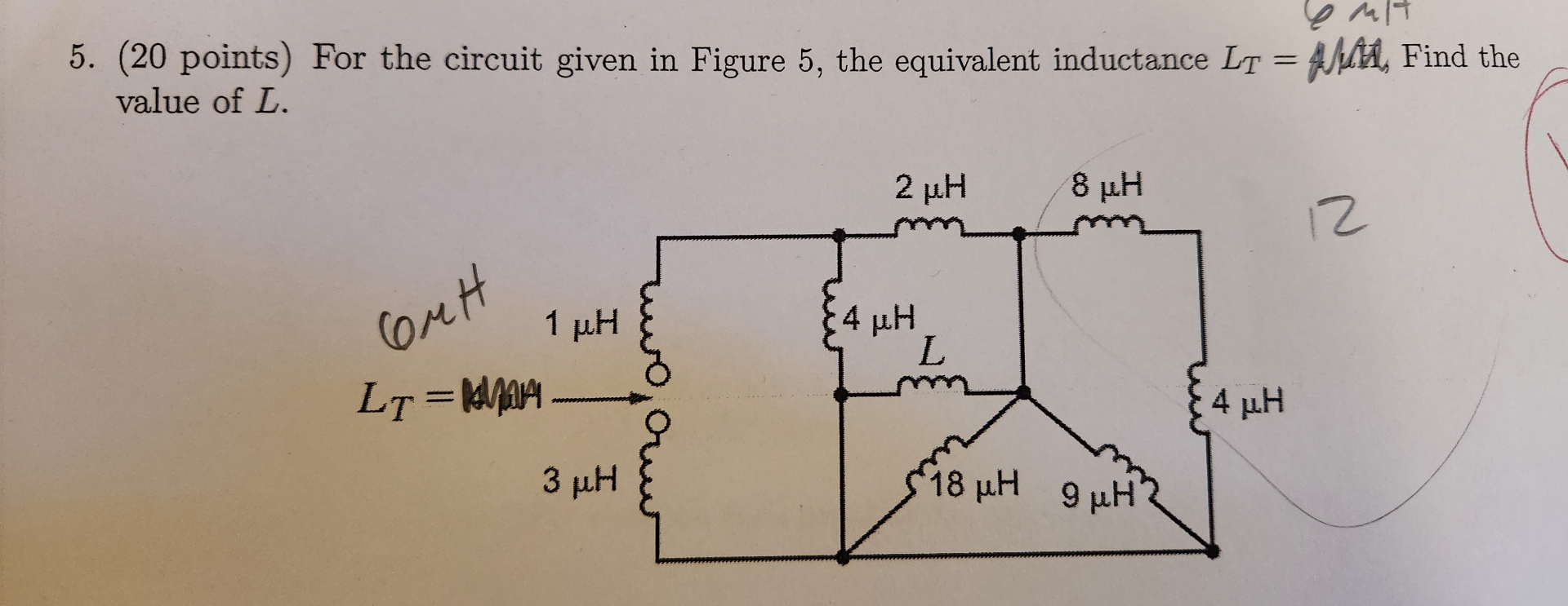 ( 2 0 points ) For the circuit given in Figure 5
